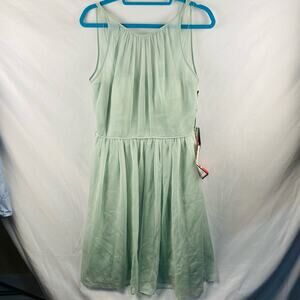 Adrianna Papell Sage Green Party Bridesmaid Dress‎ Size 12 NWT - Small Flaw